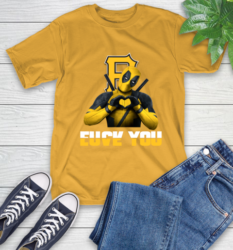 MLB Pittsburgh Pirates Deadpool Love You Fuck You Baseball Sports T-Shirt 2