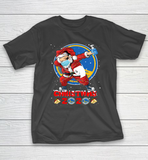 Golden State Warriors Funny Santa Claus Dabbing Christmas 2020 NBA T-Shirt