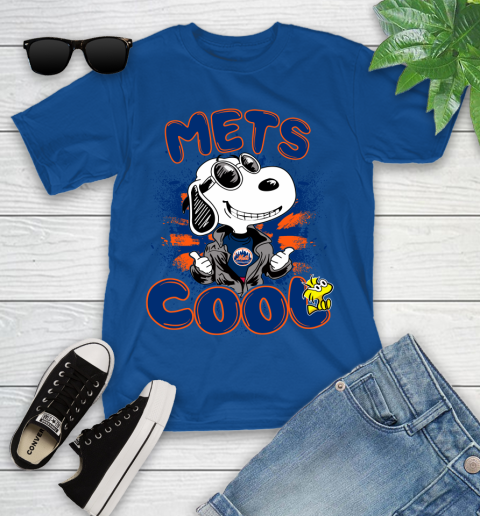 MLB Baseball New York Mets Cool Snoopy Shirt Youth T-Shirt 10