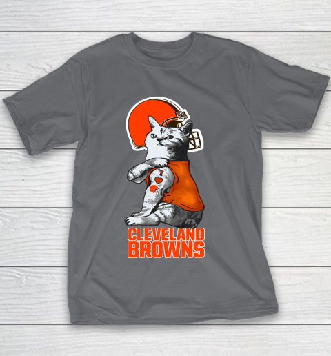 NFL Football My Cat Loves Cleveland Browns Youth T-Shirt 5
