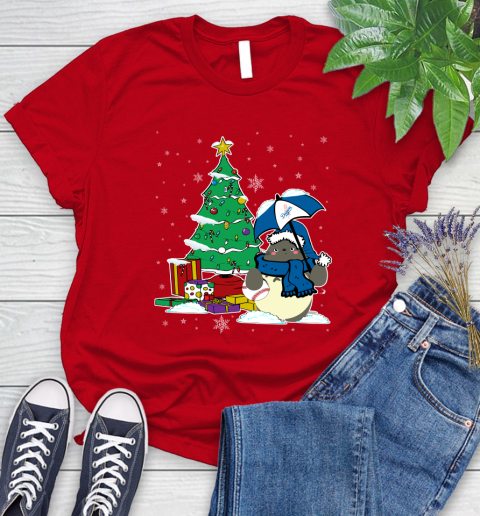 Los Angeles Dodgers MLB Baseball Cute Tonari No Totoro Christmas Sports Women's T-Shirt 13