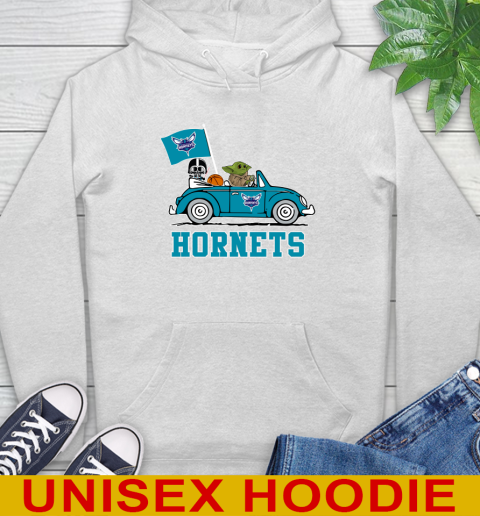 NBA Basketball Charlotte Hornets Darth Vader Baby Yoda Driving Star Wars Shirt Hoodie