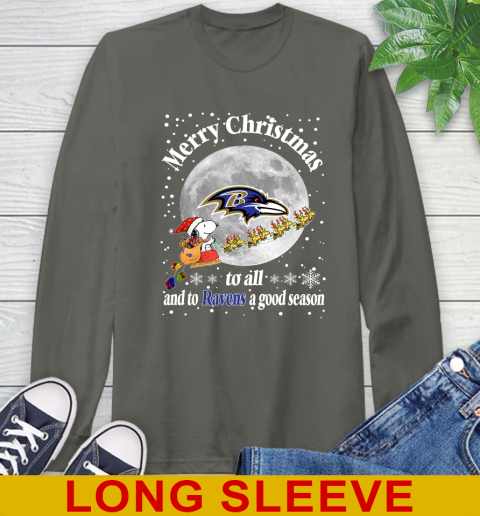 Baltimore Ravens Merry Christmas To All And To Ravens A Good Season NFL Football Sports Long Sleeve T-Shirt 10