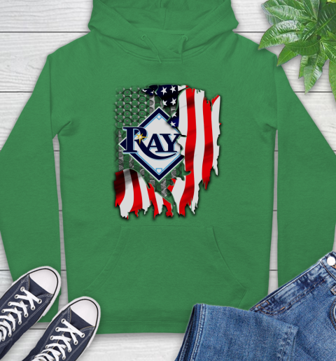 Tampa Bay Rays MLB Baseball American Flag Hoodie 8