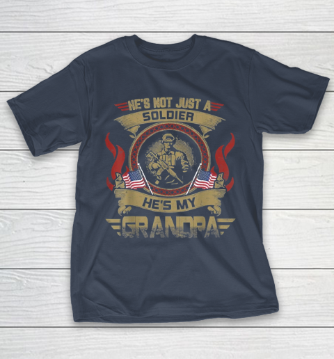 Grandpa Funny Gift Apparel  He Is Not Just A Soldier He Is My Grandpa T-Shirt 3