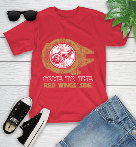 NHL Come To The Detroit Red Wings Wars Hockey Sports Youth T-Shirt 13
