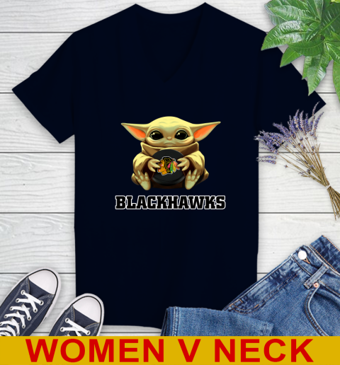 NHL Hockey Chicago Blackhawks Star Wars Baby Yoda Shirt 79