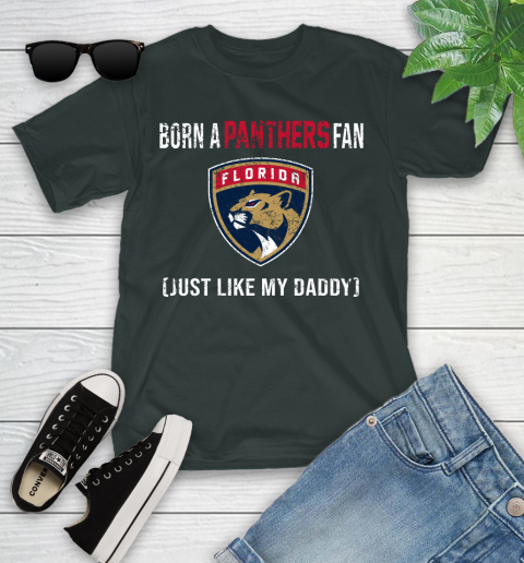 NHL Florida Panthers Hockey Loyal Fan Just Like My Daddy Shirt Youth T-Shirt 5