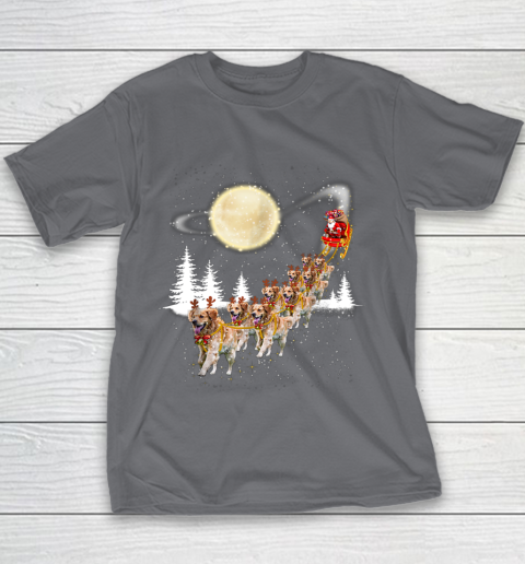Golden Retriever Reindeer Christmas Youth T-Shirt 5