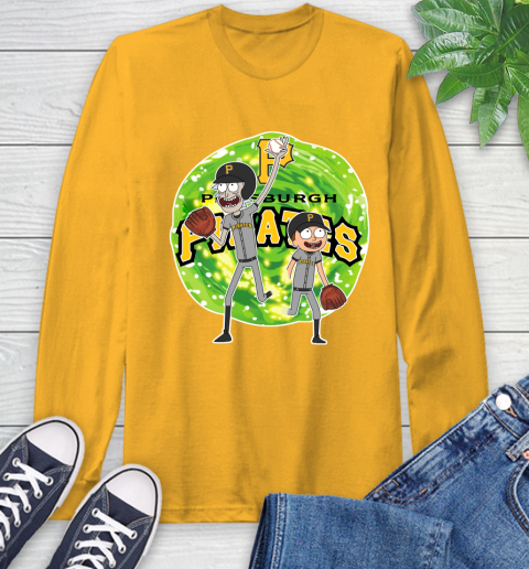 MLB Pittsburgh Pirates Rick And Morty Baseball Sports Long Sleeve T-Shirt 3