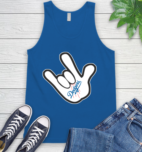 Los Angeles Dodgers MLB Baseball Mickey Rock Hand Disney Tank Top 5