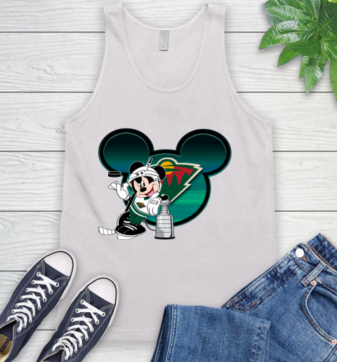 NHL Minnesota Wild Stanley Cup Mickey Mouse Disney Hockey T Shirt Tank Top