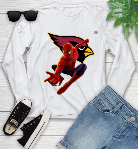 NFL Spider Man Avengers Endgame Football Arizona Cardinals Youth Long Sleeve