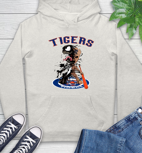 MLB Detroit Tigers Baseball Venom Groot Guardians Of The Galaxy Hoodie 12