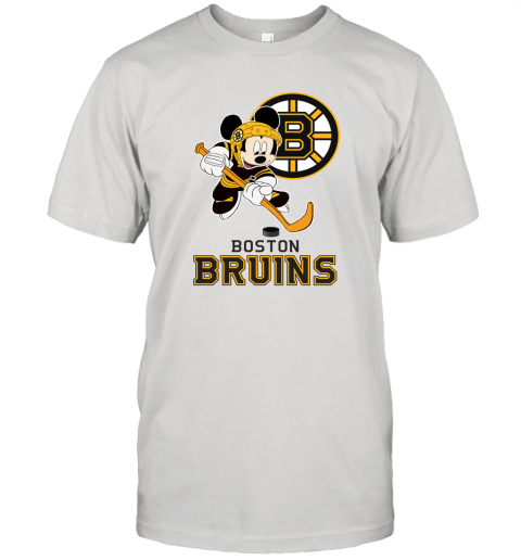 Nhl Hockey Mickey Mouse Team Boston Bruins Unisex Jersey Tee
