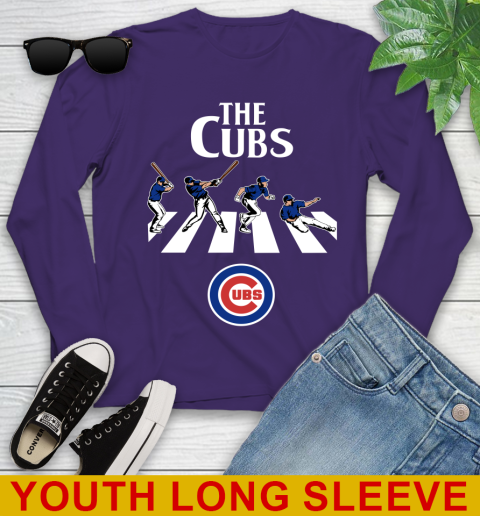 MLB Baseball Chicago Cubs The Beatles Rock Band Shirt Youth Long Sleeve 4