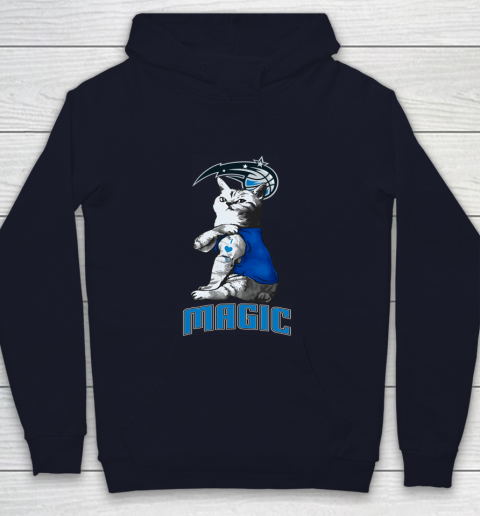 NBA Basketball My Cat Loves Orlando Magic Youth Hoodie - Image 3