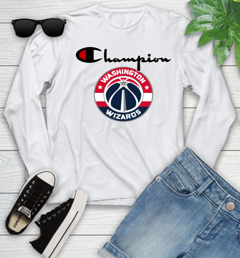 NBA Basketball Washington Wizards Champion Shirt Youth Long Sleeve