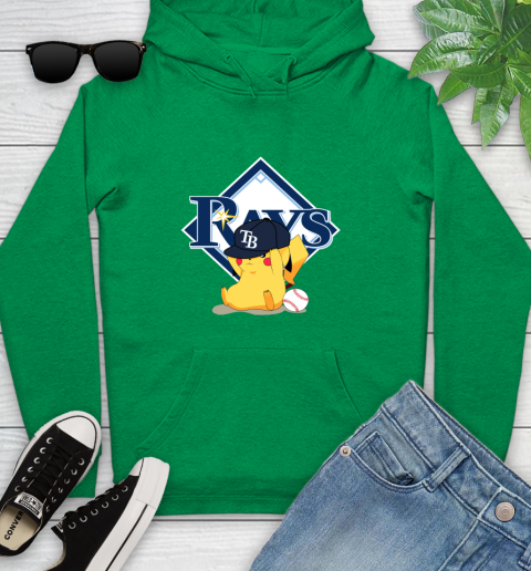 MLB Pikachu Baseball Sports Tampa Bay Rays Youth Hoodie 7