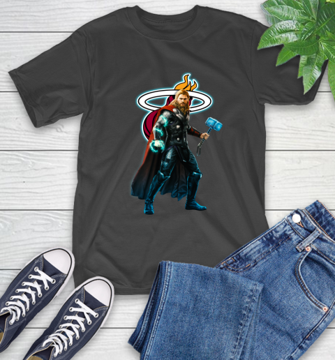 NBA Thor Avengers Endgame Basketball Miami Heat T-Shirt 2