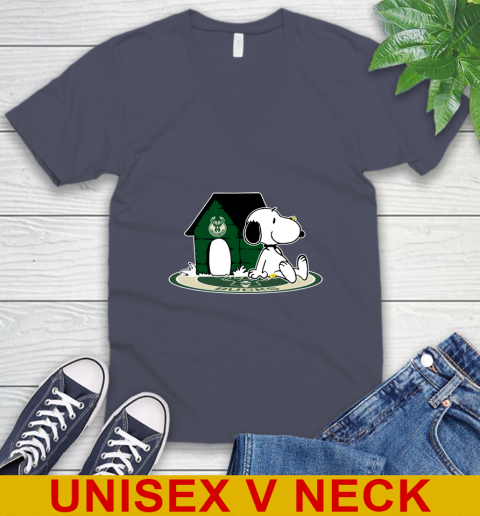NBA Basketball Milwaukee Bucks Snoopy The Peanuts Movie Shirt V-Neck T-Shirt 8