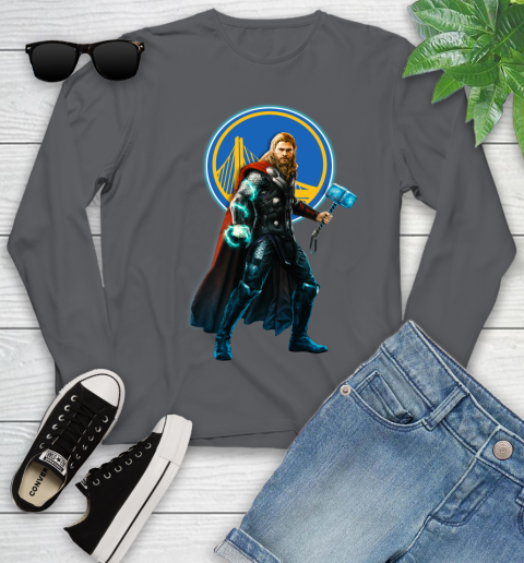 NBA Thor Avengers Endgame Basketball Golden State Warriors Youth Long Sleeve 8