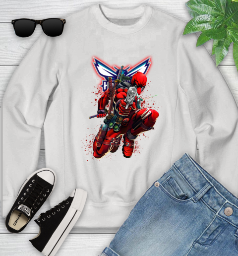 NBA Deadpool Marvel Comics Sports Basketball Charlotte Hornets Youth Sweatshirt