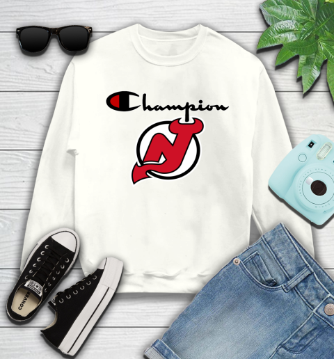 NHL Hockey New Jersey Devils Champion Shirt Youth Sweatshirt