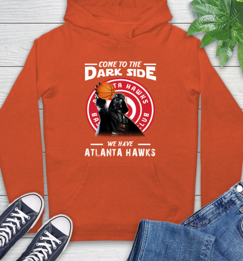 NBA Come To The Dark Side We Have Atlanta Hawks Star Wars Darth Vader Basketball Hoodie 4