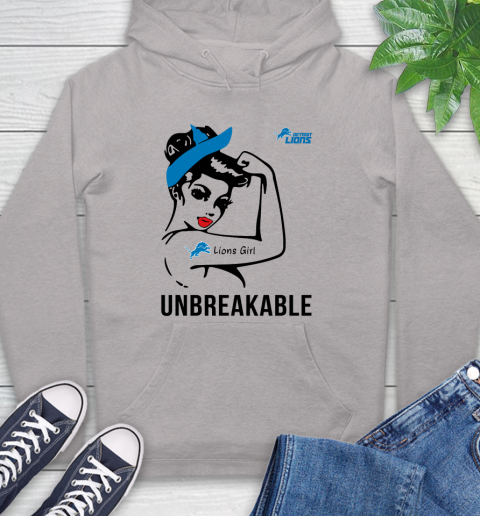 NFL Detroit Lions Girl Unbreakable Football Sports Hoodie 10
