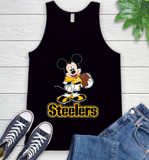 NFL Football Pittsburgh Steelers Cheerful Mickey Mouse Shirt Tank Top