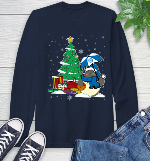 Philadelphia 76ers NBA Basketball Cute Tonari No Totoro Christmas Sports Long Sleeve T-Shirt 3