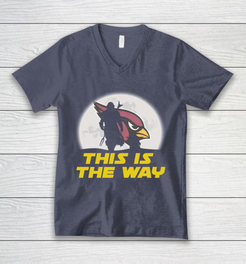 Arizona Cardinals NFL Football Star Wars Yoda And Mandalorian This Is The Way V-Neck T-Shirt 7