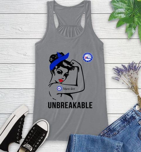 NBA Philadelphia 76ers Girl Unbreakable Basketball Sports Racerback Tank 3