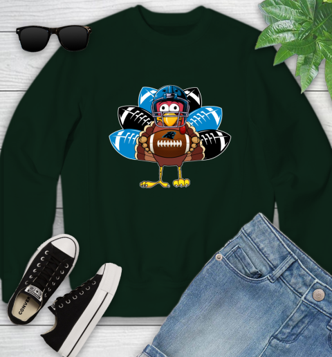 Carolina Panthers Turkey Thanksgiving Day Youth Sweatshirt 10