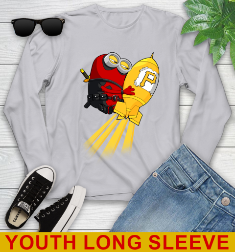 MLB Baseball Pittsburgh Pirates Deadpool Minion Marvel Shirt Youth Long Sleeve 5