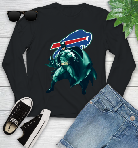 NFL Batman Football Sports Buffalo Bills Youth Long Sleeve 2