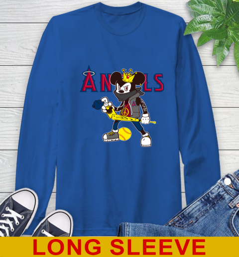 Los Angeles Angels MLB Baseball Mickey Peace Sign Sports Long Sleeve T-Shirt 9
