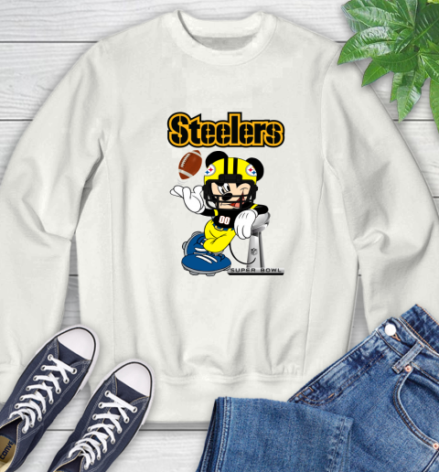 NFL Pittsburgh Steelers Mickey Mouse Disney Super Bowl Football T Shirt Sweatshirt