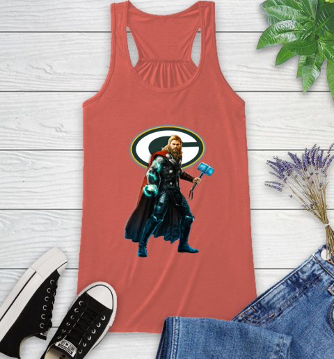 NFL Thor Avengers Endgame Football Green Bay Packers Racerback Tank 4