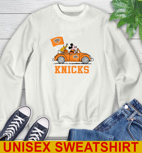 NBA Basketball New York Knicks Pluto Mickey Driving Disney Shirt Sweatshirt