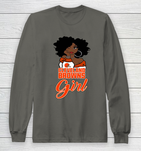 Cleveland Browns Girl NFL Long Sleeve T-Shirt 8