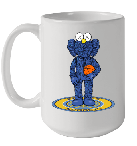 NBA Basketball Denver Nuggets Kaws Bff Blue Figure Shirt Ceramic Mug 15oz