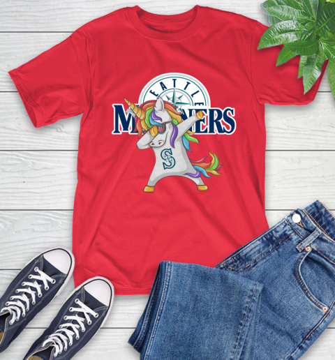 Seattle Mariners MLB Baseball Funny Unicorn Dabbing Sports T-Shirt 22