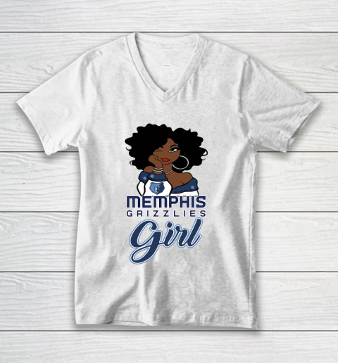 Memphis Grizzlies Girl NBA V-Neck T-Shirt 2