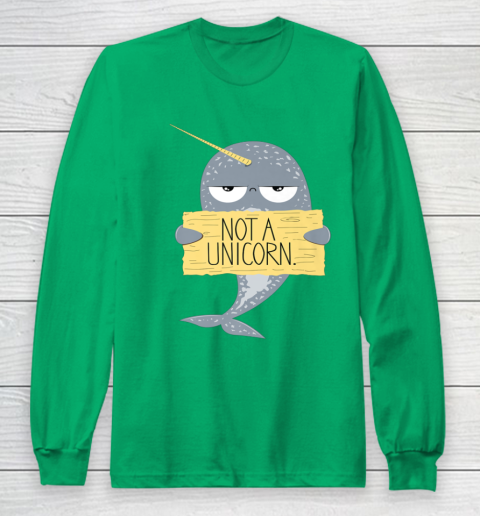 Not A Unicorn Cute Funny Narwhal Graphic Long Sleeve T-Shirt 7