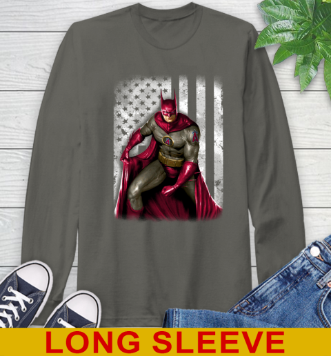 Los Angeles Angels MLB Baseball Batman DC American Flag Shirt Long Sleeve T-Shirt 10