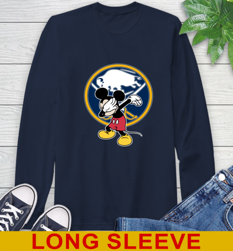 Buffalo Sabres NHL Hockey Dabbing Mickey Disney Sports Long Sleeve T-Shirt 4