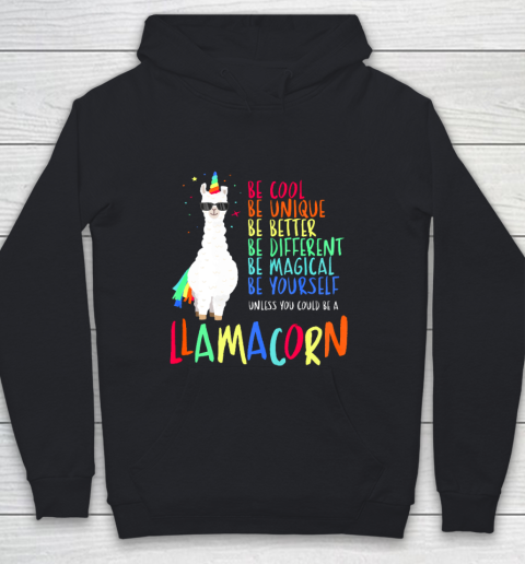 Funny Llamacorn Funny Cute Llama Unicorn Youth Hoodie