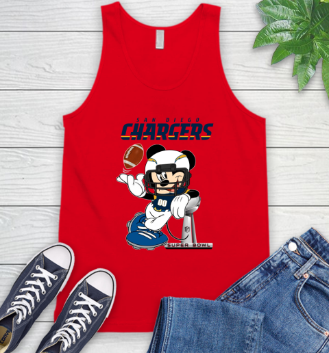 NFL San diego chargers Mickey Mouse Disney Super Bowl Football T Shirt Tank Top 6